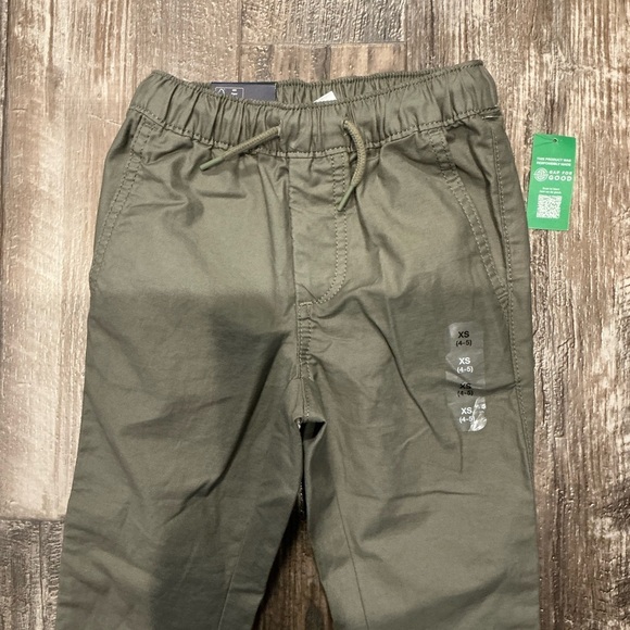 Olive Green Kids Cargo Pants Size XS (4-5) - Picture 2 of 7